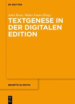 Textgenese in der digitalen Edition (eBook, ePUB) Cover Textgenese in der digitalen Edition (eBook, ePUB)