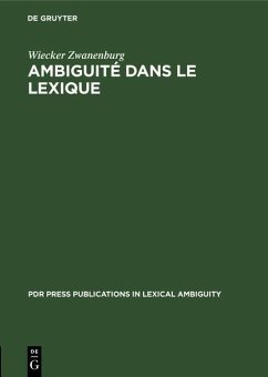 Ambiguité dans le lexique (eBook, PDF) Cover Ambiguité dans le lexique (eBook, PDF)