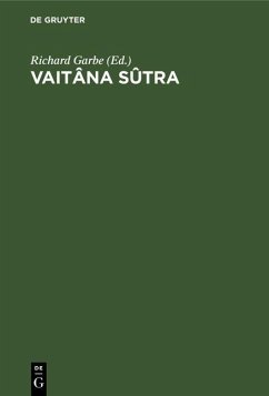 Vaitâna Sûtra (eBook, PDF)
