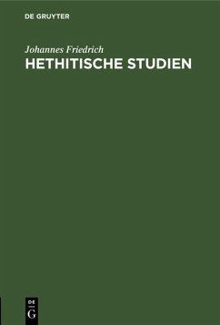 Cover Hethitische Studien (eBook, PDF)