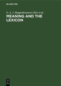 Cover Meaning and the lexicon (eBook, PDF)