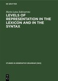 Levels of representation in the lexicon and in the syntax (eBook, PDF)