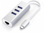 Satechi Type-C 2-in-1 3 Port USB 3.0 Hub & Ethernet silver