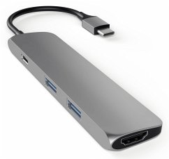 Satechi Type-C USB Passthrough HDMI Hub space gray