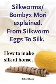 Silkworms Bombyx Mori explained. From Silkworm Eggs To Silk. How to make silk at home.
