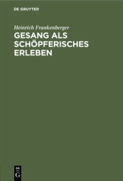 Cover Gesang als schöpferisches Erleben
