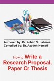 how to write a research proposal, paper or thesis