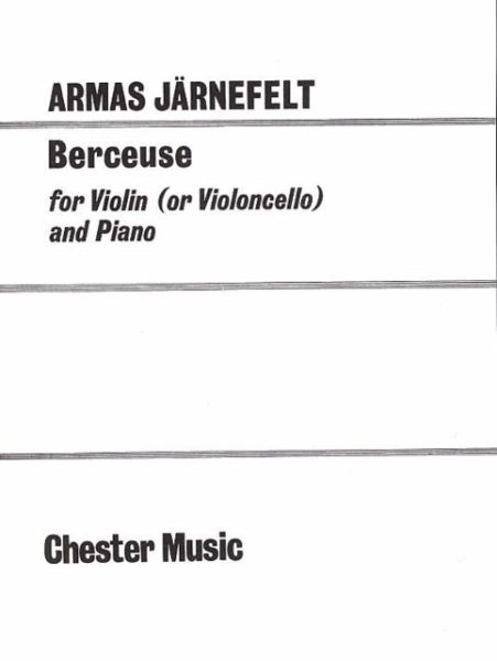 Berceuse for Violin (Cello) and Piano Berceuse for Violin (Cello) and Piano