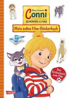 Cover Conni Gelbe Reihe (Beschäftigungsbuch): Meine Freundin Conni - Geheimnis um Kater Mau. Mein tolles Film-Stickerbuch