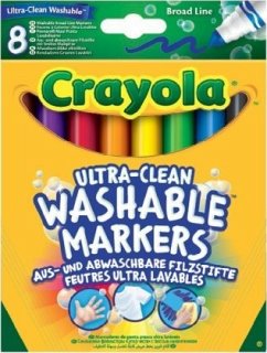 Crayola 8 Ultra-Clean aus- und abwaschbare Filzstifte