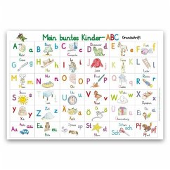 Mein buntes Kinder-ABC Grundschrift Lernposter glänzend