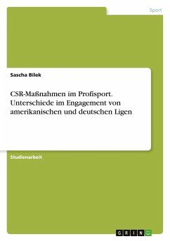 CSR-Maßnahmen im Profisport. Unterschiede im Engagement von amerikanischen und deutschen Ligen
