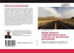 Malla plástica tridimensional para reforzar un pavimento permeable