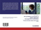 The posititon of women in water resources management institutions