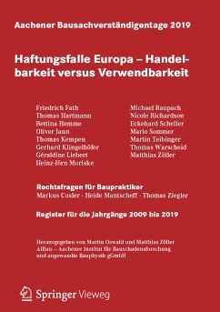 Aachener Bausachverständigentage 2019 (eBook, PDF)