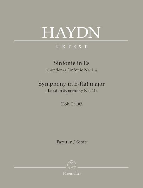 Sinfonie Es-Dur Hob.I:103 für Orchester Londoner Sinfonie Nr.11 Partitur