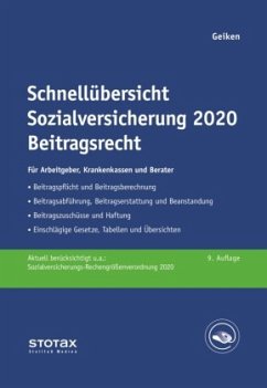 Schnellübersicht Sozialversicherung 2020 Beitragsrecht - Geiken, Manfred