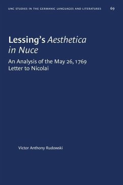Lessing's Aesthetica in Nuce - Rudowski, Victor Anthony