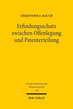 Erfindungsschutz zwischen Offenlegung und Patenterteilung (eBook, PDF) - Bauch, Christoph F.
