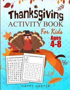 Thanksgiving Activity Book For Kids - Hall, Harper