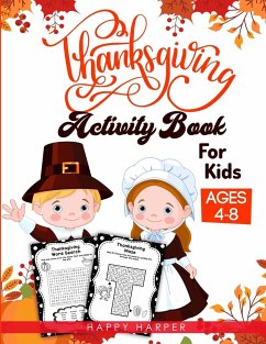 Thanksgiving Activity Book For Kids - Hall, Harper