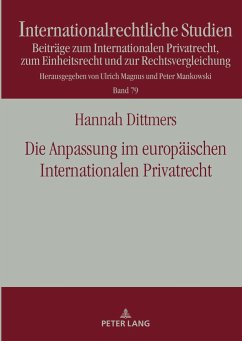 Die Anpassung im europäischen Internationalen Privatrecht - Dittmers, Hannah