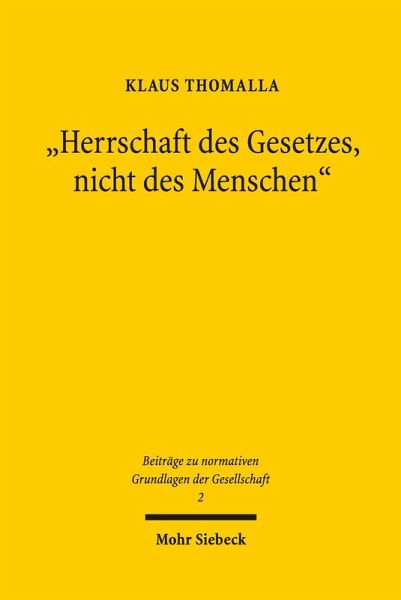 'Herrschaft des Gesetzes, nicht des Menschen' (eBook, PDF)