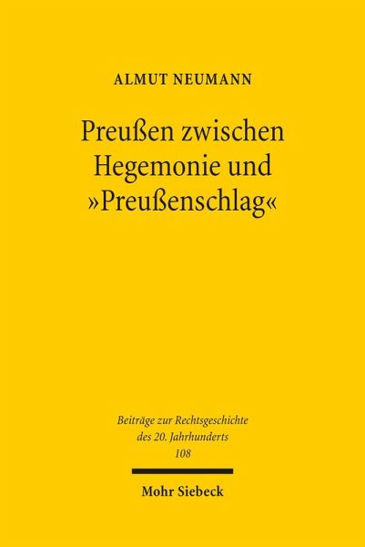 Preußen zwischen Hegemonie und 'Preußenschlag' (eBook, PDF)