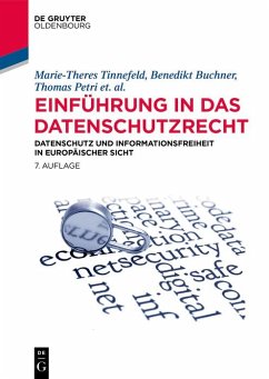 Einführung in das Datenschutzrecht (eBook, ePUB) - Tinnefeld, Marie-Theres; Buchner, Benedikt; Petri, Thomas; Hof, Hans-Joachim