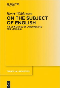 On the Subject of English (eBook, ePUB) - Widdowson, Henry