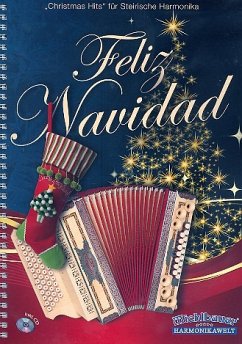 Cover Feliz Navidad (+CD) für Steirische Harmonika in Griffschrift