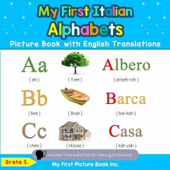 Cover My First Italian Alphabets Picture Book with English Translations