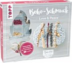 Boho-Schmuckset Love & Peace (Dunkelrot/Grau)