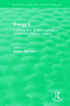 Routledge Revivals: Energy II (1977) - Morrison, Denton