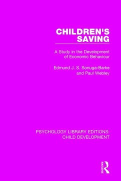 Children's Saving - Sonuga-Barke, Edmund J S; Webley, Paul