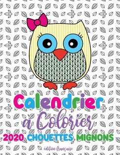 Cover Calendrier à colorier 2020 chouettes mignons (édition française)