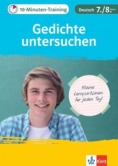 Klett 10-Minuten-Training Deutsch Aufsatz Gedichte untersuchen 7./8. Klasse - Hufnagel, Elke