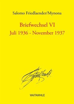 Briefwechsel VI - Friedlaender, Salomo;Thiel, Detlef