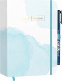 Pocket Bullet Journal "Watercolor Blue" mit Original Tombow Brush Pen Fudenosuke in schwarz