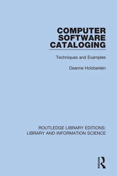 Computer Software Cataloging (eBook, PDF)