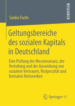 Geltungsbereiche des sozialen Kapitals in Deutschland (eBook, PDF) - Fuchs, Saskia