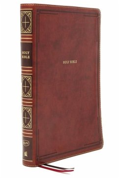 Kjv, Thinline Bible, Giant Print, Leathersoft, Brown, Red Letter Edition, Comfort Print - Thomas Nelson