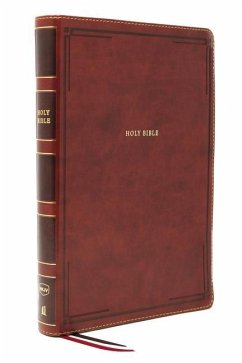 Nkjv, Thinline Bible, Giant Print, Leathersoft, Brown, Red Letter Edition, Comfort Print - Thomas Nelson