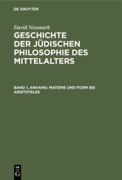 Materie und Form bei Aristoteles - Neumark, David