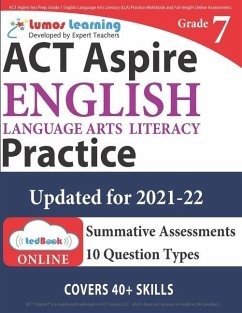 ACT Aspire Test Prep: Grade 7 English Language Arts Literacy (ELA) Practice Workbook and Full-length Online Assessments: ACT Aspire Study Gu - Learning, Lumos