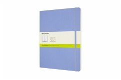 Moleskine Notizbuch XL, Blanko, Weicher Einband, Hortensien Blau