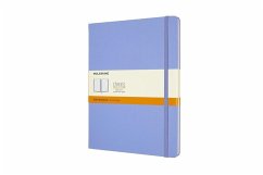 Moleskine Notizbuch XL, Liniert, Fester Einband, Hortensien Blau