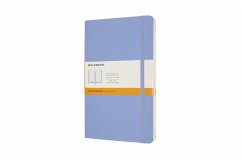 Moleskine Notizbuch Large/A5, Liniert, Weicher Einband, Hortensien Blau