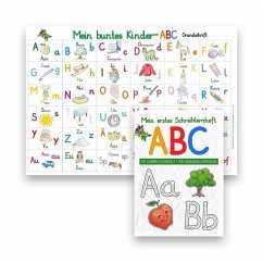 Mein buntes Kinder-ABC DIN A4 in Grundschrift + Mein erstes Schreiblernheft Grundschrift, m. 1 Buch, m. 1 Beilage, 2 Tei - Momm, Helga