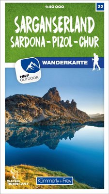 Cover Kümmerly+Frey Wanderkarte 22 Sarganserland 1:40.000